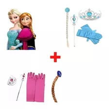 Kit 2 Fantasias Frozen Elsa E Anna Divertida