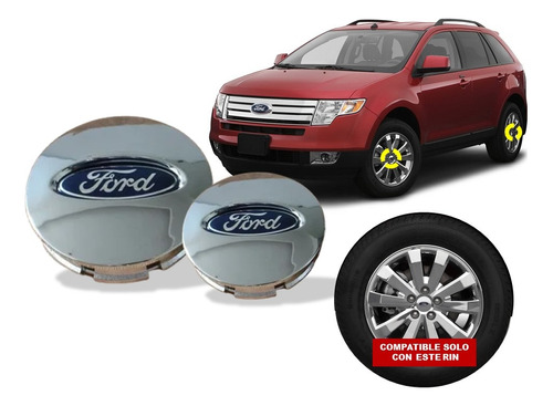 Par De Centros De Rin Ford Edge 2007-2015 Foto 2