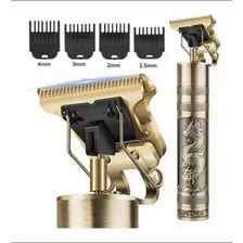 Maquina Cortar Cabelo Aparador De Barba Dourado Aço Inox 110v/220v