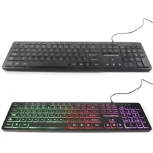 Teclado Gamer Led Númerico Efeito Retroiluminado Ak-200 Cor De Teclado Preto Idioma Abnt2 (pt-br) Com Tecla Ç