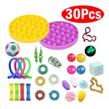 30pcs Sensory Aliviar Toy Fidget Brinquedos Set Para Criança