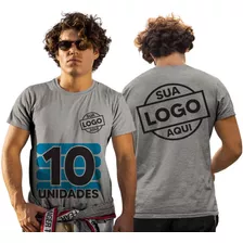 Kit 10 Camisetas Camisas Com Foto Logomarca Empresa Uniforme