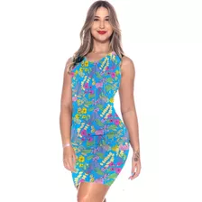 Tubinho Vestido Casual Nova Moda Feminina Confortável Leve