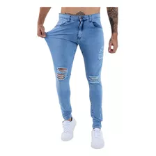 Calça Jeans Super Skinny Masculina Lycra Premium