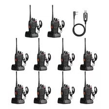 10pz Radios Bf-888s Uhf Walkie Talkie Con Linterna Audífonos