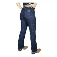 Calça Jeans Carpinteira Feminina Com Elastano Confortável