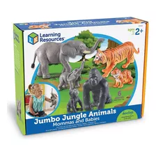 Set Animales De La Selva Mamás Y Bebes Figuras Jumbo 