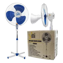 Ventilador Coluna 43cm 3 Pás 3 Velocidades Branco Azul 127v