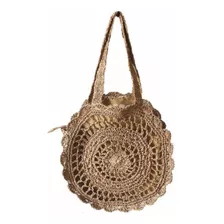 Bolsa Praia Feminina Palha Forrada Luxo Sol Artesanal Croche