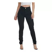 Calça Jeans Feminina Skinny Com Lycra Preto Que Não Desbota