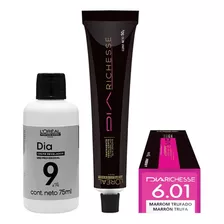 Kit Tonalizante Loreal Dia Richesse 50g - 6.01 + Revel 9v