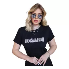 Blusa T-shirt De Luxo Algodão - Rock & Roll