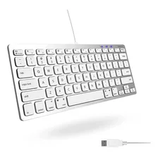 Teclado Macally Con Cable Mac Y Windows Pc/aluminio