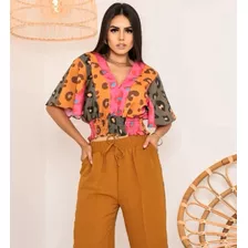 Blusa Cropped Feminina Estilosa Lançamento