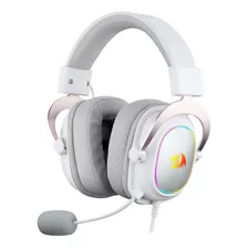 Auriculares Gamer Redragon Gamer Zeus X H510-rgb Blanco Con Luz Rgb Led