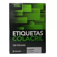 Etiqueta Impressora A4 210 X 297mm 100 Fls Ca4367 Colacril Cor Branco