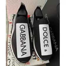 Tenis Sorrento Dolce Gabbana Negros Tallas 24 A 26 Cm