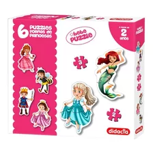 6 Puzzles Formas Didacta Diseño Princesas Loi