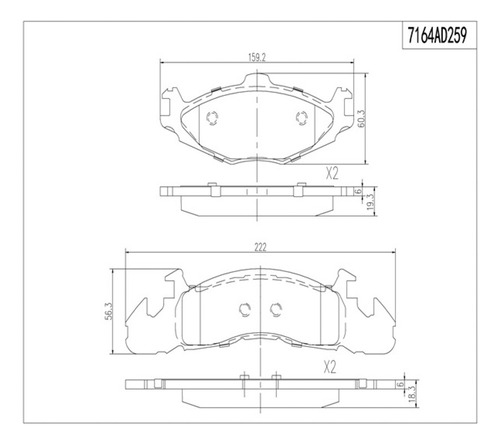 Balatas Delanteras Para Pontiac Torrent 2007-2009 Foto 2