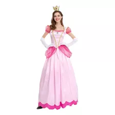 Vestido Fiesta Princesa Peach Halloween Vestido De Cosplay D