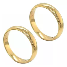 Par Alianças Casamento Ouro 18k 750 4mm 8g Joalheria Veiga