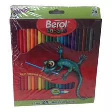 Pinturas Berol Recreo C/24 Colores Largos Paquete De 6 Cajas