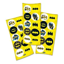 Adesivo Redondo Festa Batman - 30 Unidades - Festcolor