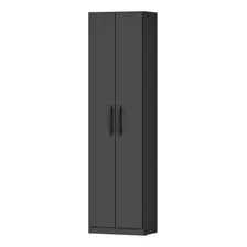 Mueble Multiusos Ropero Armario Closet Placard Panelero Mulata 308mx 2 Puertas 4 Estantes Color Negro