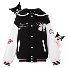 Nueva Chaqueta De Béisbol Sanrio Kuromi Sailor Para Mujer