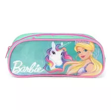 Estojo Escolar Barbie Unicórnio Porta Lápis Infantil Meninas