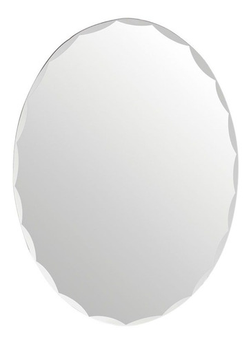 Espejo Ovalado De Pared C/ Borde Biselado 45x60cm P/ Baño