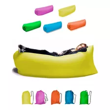 Sillón Puff Colchon Inflable Playa Pileta Camping + Bolso