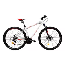 Mountain Bike Slp 50 Pro R29 M 21v Frenos De Disco Mecánico Cambios Shimano Tourney Tz500 Color Blanco/rojo/negro Con Pie De Apoyo 