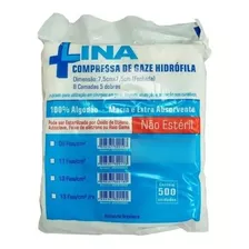 Compressas De Gaze 11 Fios C/ 500 Unidades Não Esteril Lina