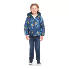 Chamarra Reversible Impermeable Rompevientos Gruesa De Niño