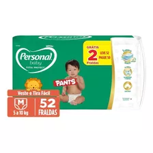 Personal Baby Total Protect Pants - Tam: M - Com 52 Fraldas