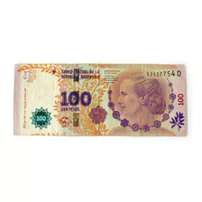 Cédula Argentina 100 Pesos Eva Peron Cien Pesos Mbc L34