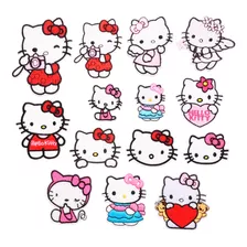 Set De 14 Parches Bordados Termoadhesivos Hello Kitty