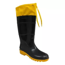 Bota De Borracha Pvc Cano Longo C/ Polaina Forrada Reforçada