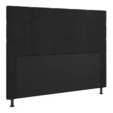 Cabeceira Stambul Para Cama Box Casal 140 Cm Suede Preto