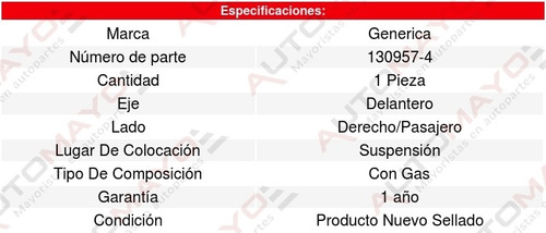 Amortiguador Gas Delantero Peugeot 206 Cc 07 Al 08 Generica Foto 4