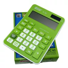 Calculadora Ecal Mediana Tc 62 12 Digitos Verde
