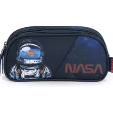 Estojo Escolar Duplo Nasa Astronauta Novo Original 