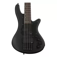 Schecter Stiletto Stealth - Negro Satinado, 5 Cuerdas