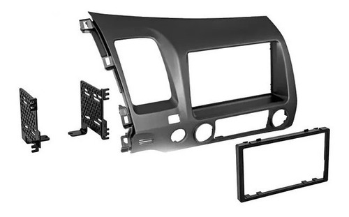 Base Estereo Frente Kit 2 Din Honda Civic Ao 2006-2011  Foto 5