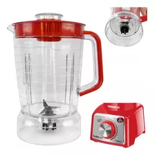 Copo Liquidificador Mondial Inox Turbo L1000 L1200 Vermelho