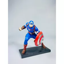 Boneco Relógio De Mesa Capitão América Marvel - Não Funciona