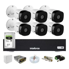 Kit 6 Cameras Intelbras 1120 B, Dvr 8ch 1008c, Hd 1 Tera