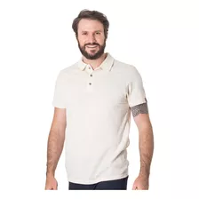 Camisa Gola Polo Masculina Jacquard Premium Crua Casual