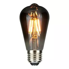 Lâmpada Filamento Retrô Vintage Led Fumê St64 4w Quente 2400